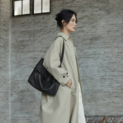 Кожаная сумка через плечо, вместительная и большая сумка на одно плечо, из натуральной кожи