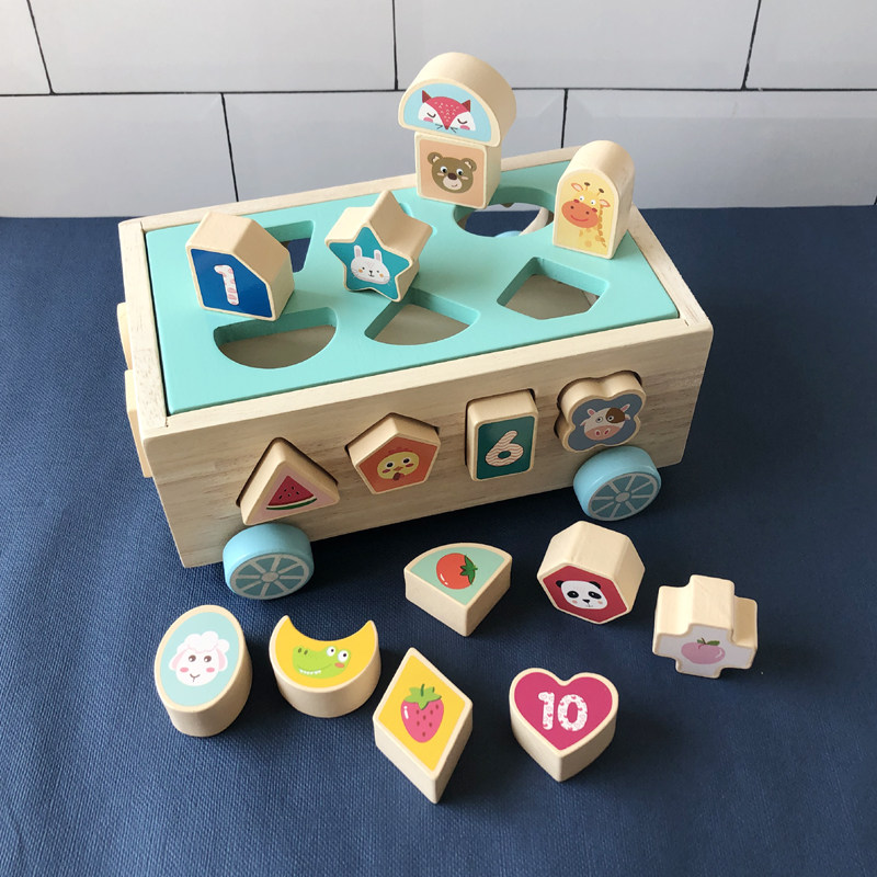 Baby Boy Baby Puzzle Early Education Toy Hexahedron Sesele Shape Pairing Intelligence box 6 months 1-3 years old