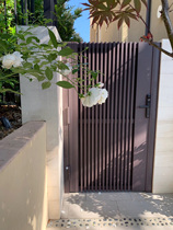 Aluminum alloy villa courtyard door yard garden door stainless steel single and double-open double door outdoor fence shutter door