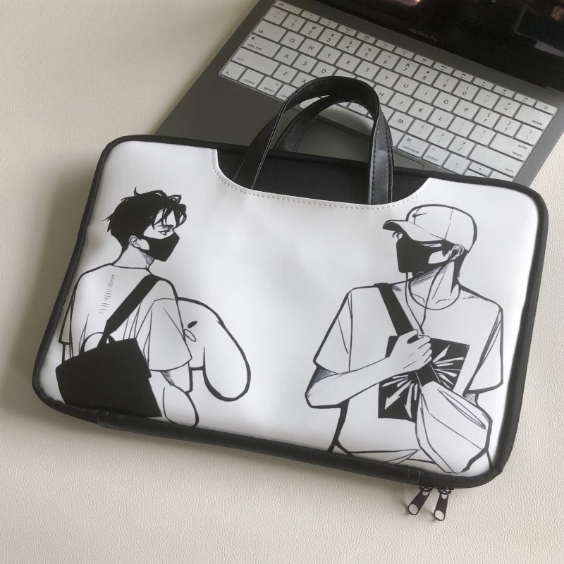 Laptop bag women apply 14 inch Lenovo little new Pro13 black liner bag Huawei glory 16 inch cartoon-Taobao