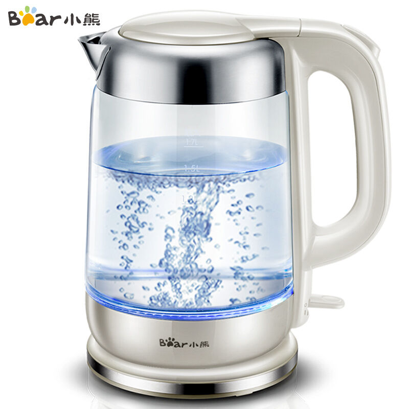 Bear (Bear) quick-cooking pot electric kettle 1 7L glass kettle kettle 304 stainless steel household