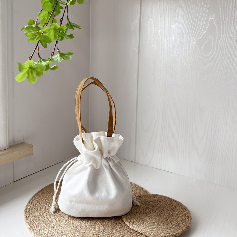 【Canvas Bag Collection】Pure Cotton White Blank DIY Handmade Tie-Dye, Batik, Lacquer Painting, Hand-Painted Graffiti Canvas Bag