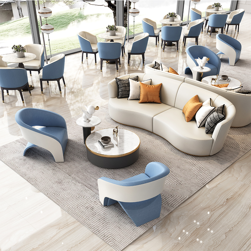 Sales office in talks ARC SOFA TABLE AND CHAIRS HOTEL LOBBY RECEPTION AREA BEAUTY SALON-LIKE ROOM LIGHT LAVISH FURNITURE CUSTOMISATION-TAOBAO