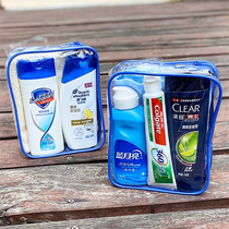 Travel size toiletry set small bottle of shampoo and shower gel sample travel and hotel supplies business trip toiletry bag