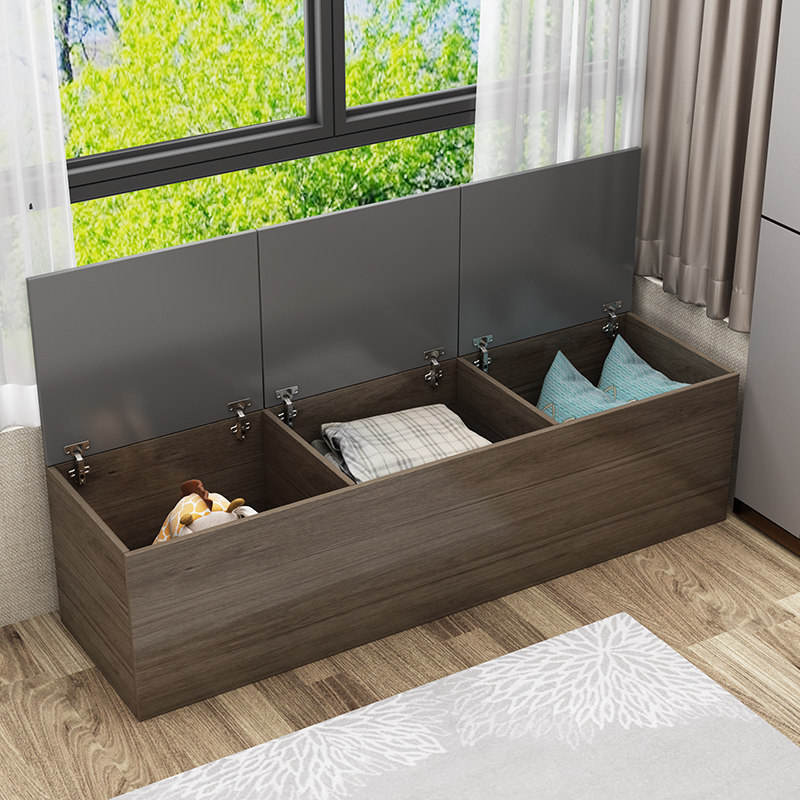 Solid wood floating window cabinet to accommodate household tatami bedroom storage open door cabinet cube cabinet