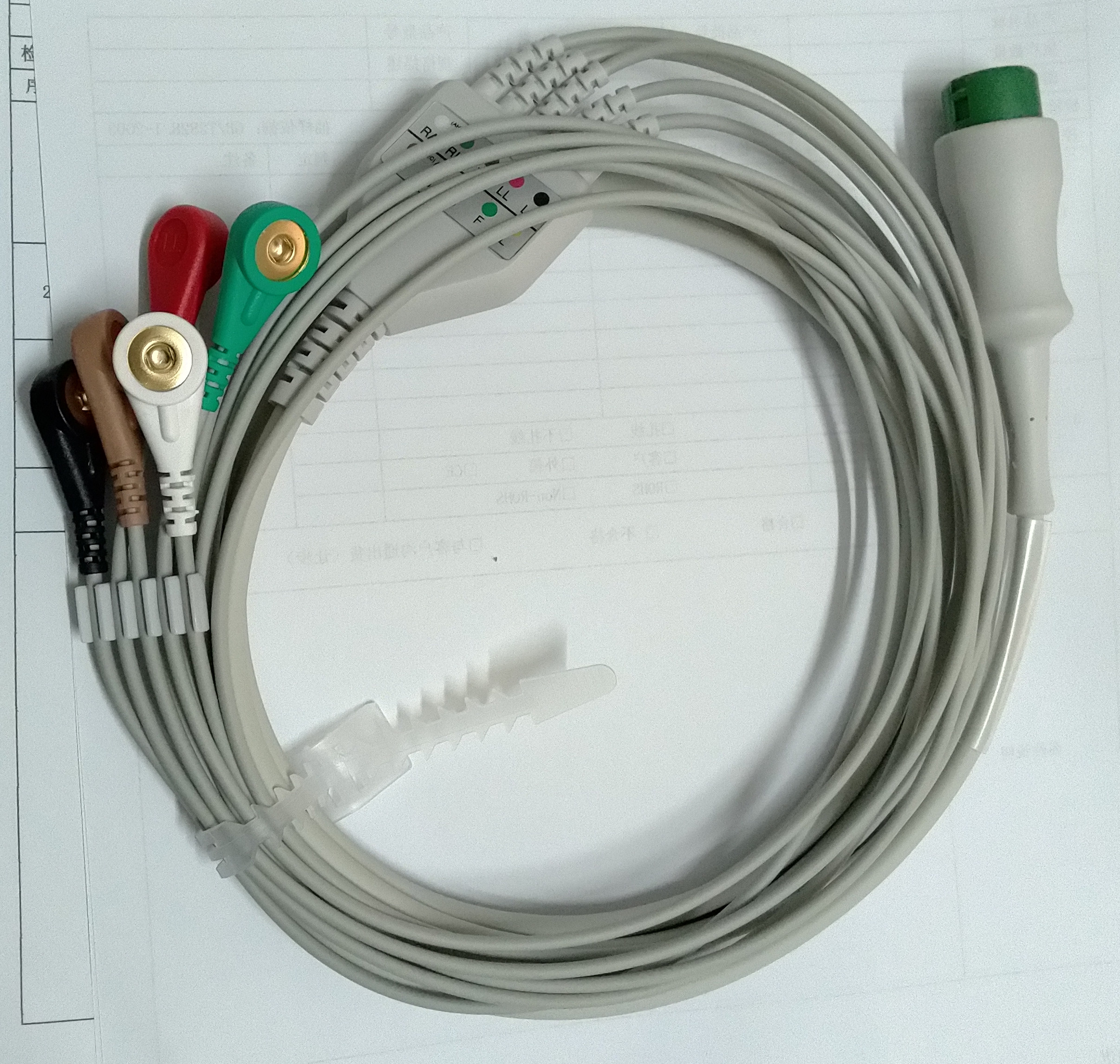 兼容适用瑞心电导联线T5 T6 T8 IPM IMEC心电导联线12针一体5导