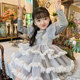 Girls princess dress light luxury niche high-end birthday 2023 new style Heqiudong style children's piano performance dress