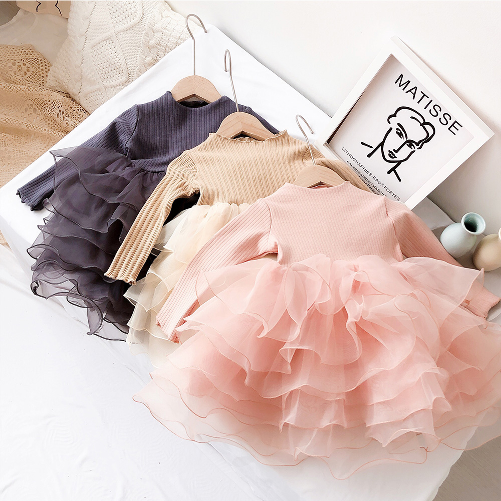 One-year-old dress gauze skirt spring and autumn hundred days girl baby catch week birthday princess skirt 0-1 years old 3 girl baby dress skirt