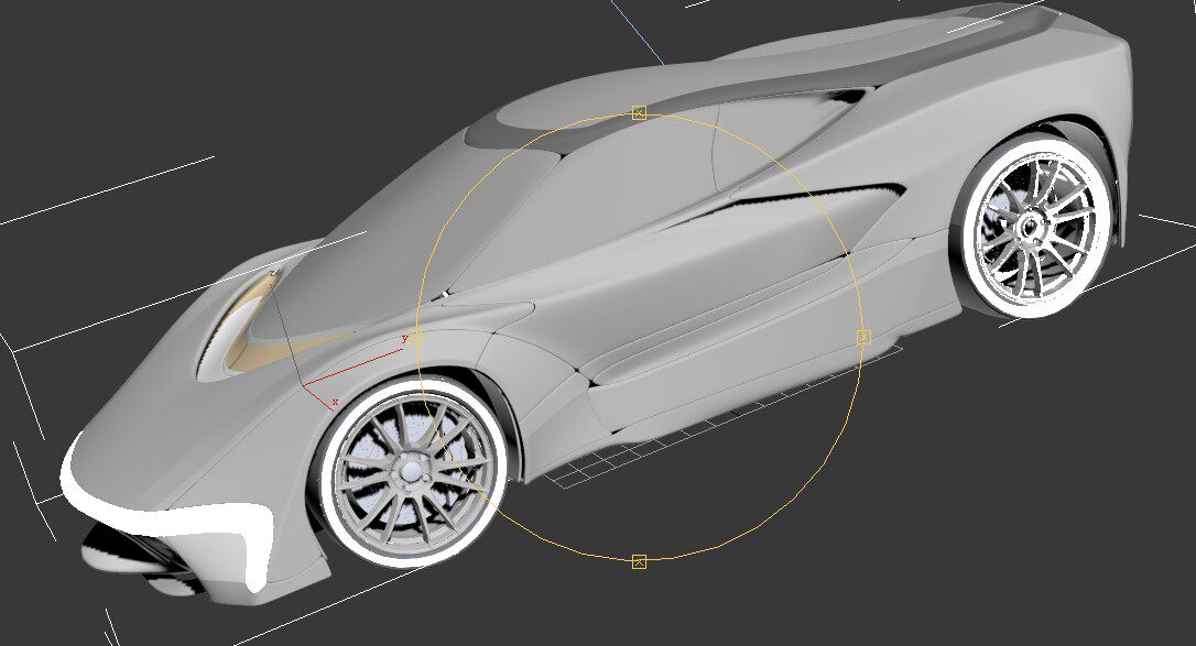 [USD 4.22] 3 D model diagram of a streamlined sports car - Wholesale ...