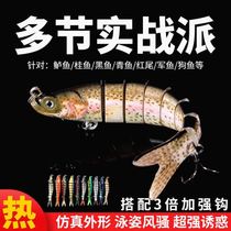 Lujah Multi-Section Fake Bait New Gear Fish Bait Fish Hook Teething Bass Light Sea Afar for wild fishing 10cm27g11g13g