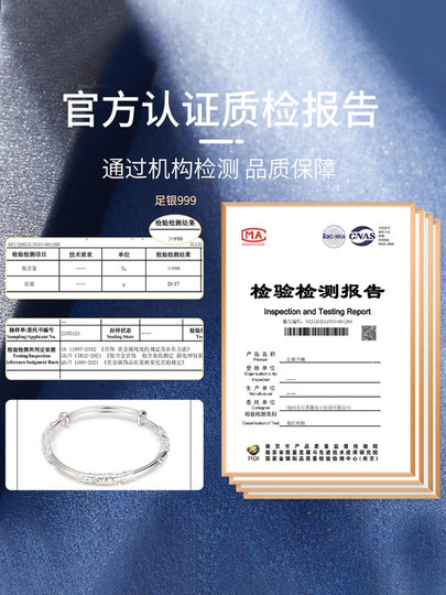 Chinese Gold and Silver Bracelet for Women, Pure Silver 999 Bracelet, Gift for Girlfriend on Birthday or Valentine's Day E