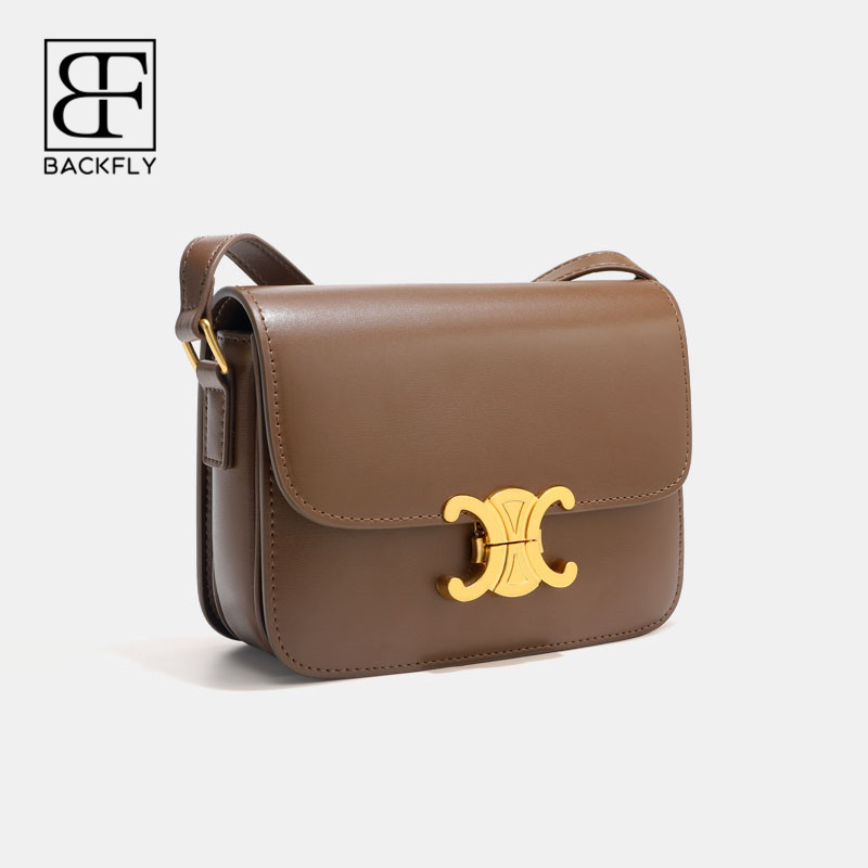 Bag women 2021 new fashion light luxury brand retro leather women's bag Arc de Triomphe tofu bag shoulder messenger bag