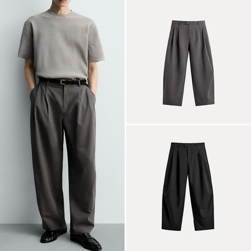 Cabinet 399! Men's Clothing 2026 New Summer Style Loose Drape Pleated Detail Decorative Long Pants 5070800