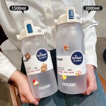 Fragrant Show Water Cup Co-Recommended Kettle Large Capacity Portable Hand Teacup Straw Cup Space Time Scale Water Bottle