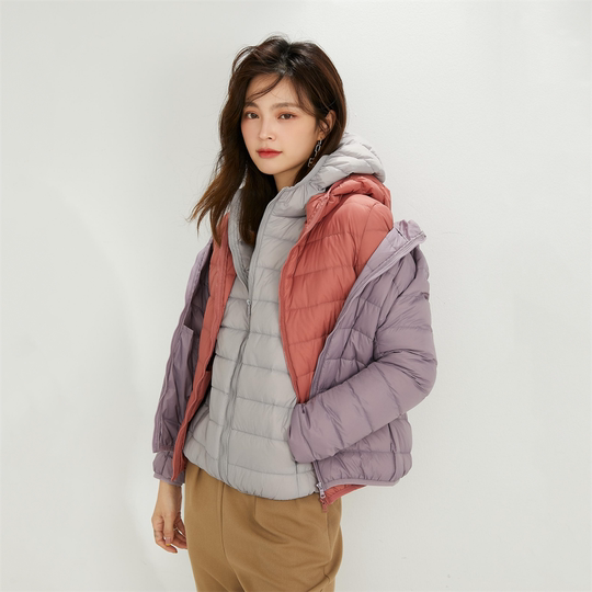 White duck down lightweight down jacket women's warm jacket