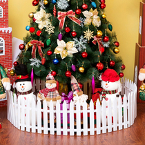 Christmas Tree White Fence Christmas Scene Arrangement Plastic Fence Courtyard Fence Room Inside and outside Villa Decorative supplies