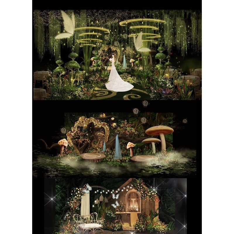 Internet-Famous Forest-Style Fairy Tale Alice in Wonderland Wedding Psd Layered File Material Hand-Drawn Effect Images Internet-Famous Forest-Style Fairy Tale Alice in Wonderland Wedding Psd Layered File Material Hand-Drawn Effect Images