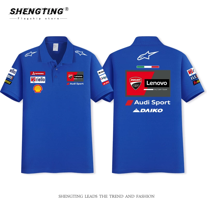Футболка поло тяжелого мотоцикла команды Ducati GP Factory Team A Star Union Мужская и Женская короткий рукав -sleeved T -shirt
