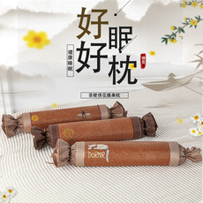Подушка 夏季圆形糖果枕夏天学生凉席枕头成人护颈椎枕冰丝藤枕大圆枕包邮