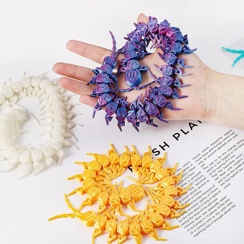 3D printing mechanical centipede joints, movable children's toys, gift ornaments, decorative models, gifts, fish tank landscaping