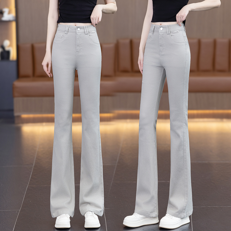 High-Waisted Flared Jeans for Women, Summer Thin Style, 2026 New Slim Fit, Fashionable and Trendy Bootcut Pants