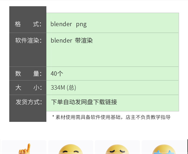 图片[2]-blender卡通表情包图标头像点赞哭泣微笑惊讶问好模型素材png免抠-cg男孩