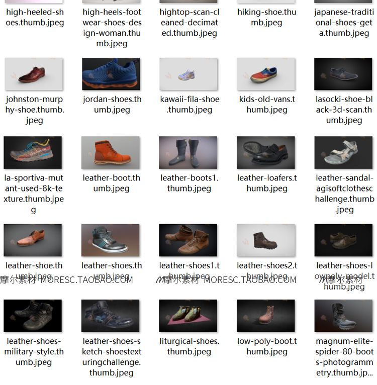 图片[10]-C4D fbx obj男女鞋子旅游鞋球鞋运动鞋平板鞋皮鞋胶鞋布鞋模型 MX688-cg男孩