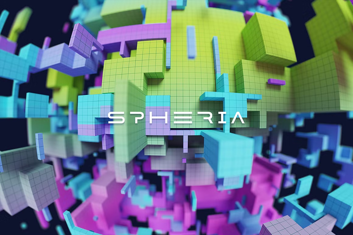 Spheria  Abstract 3D Spheres V01, an Object Graphi.jpg