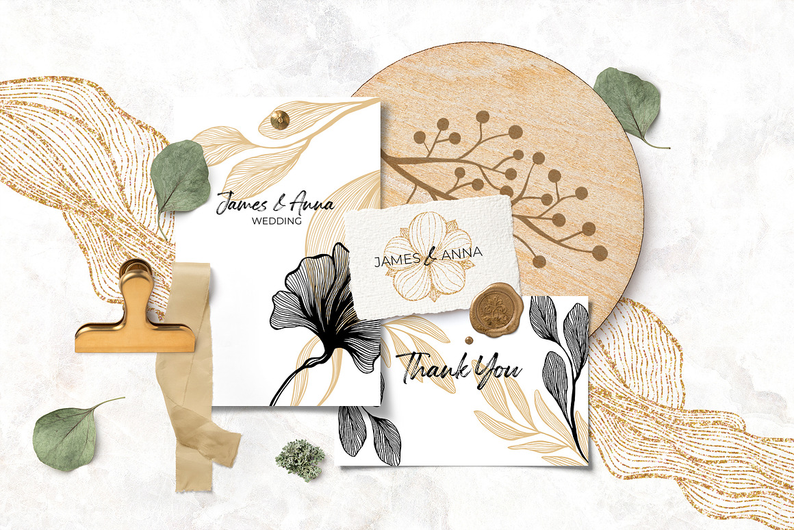 Gold  Black Waves. Lines, Flowers, an Object Graph.jpg