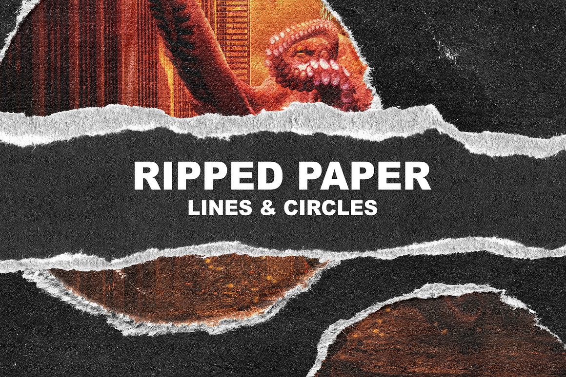 RIPPED PAPER LINES  CIRCLES, a Texture Graphic by.jpg