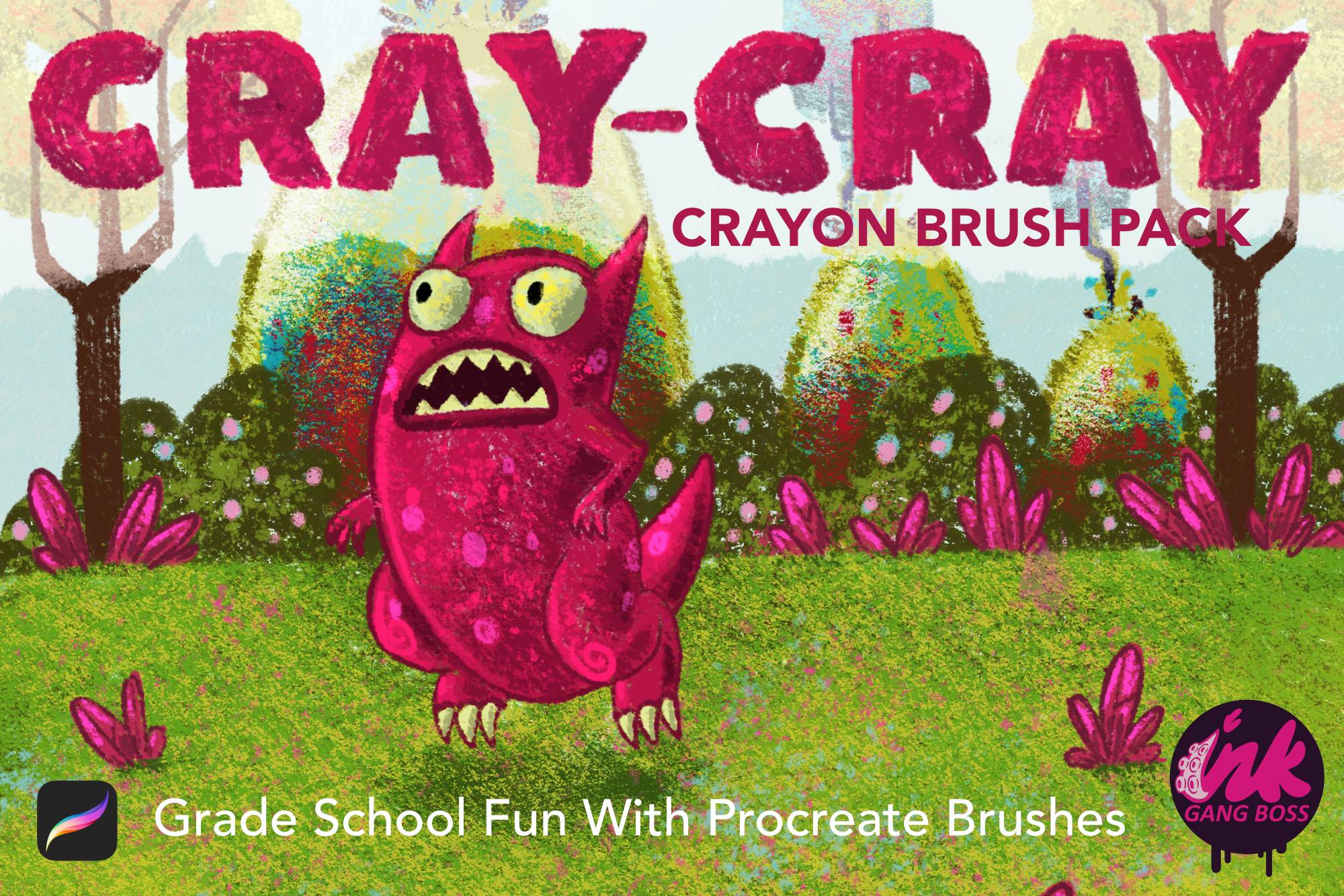 Procreate Cray Cray Crayon Brushes  Creative Marke.jpg