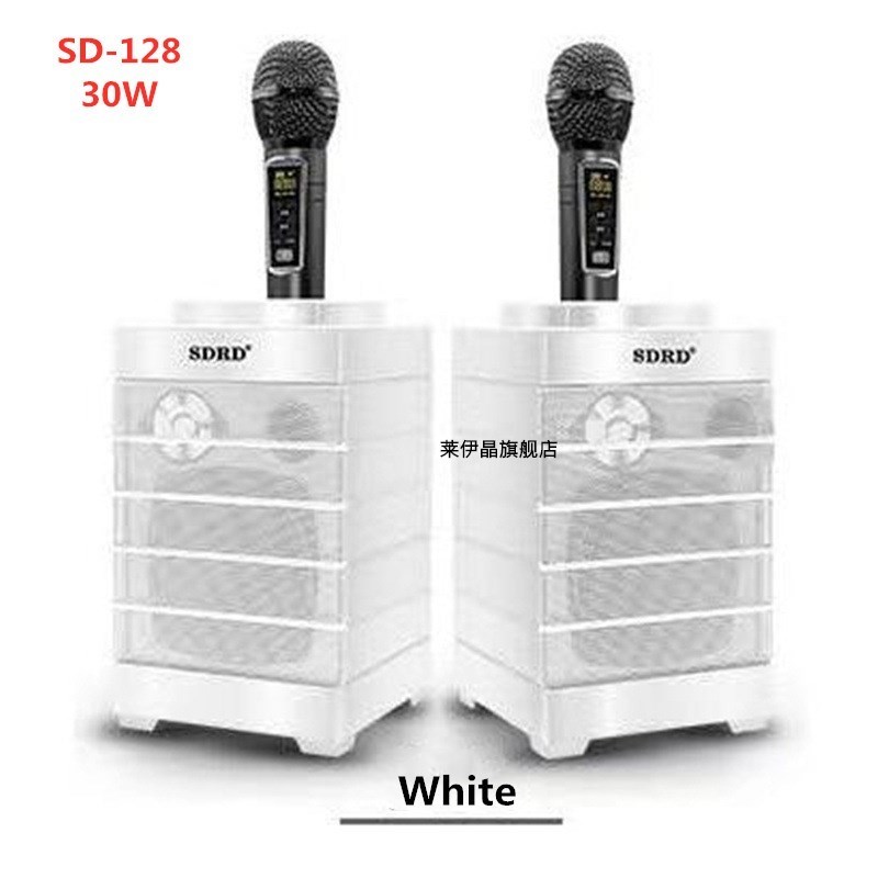 Karaoke wireless bluetooth speaker, home SD series subwoofer (1627207:11895879742:sort by color:SD-128 White)