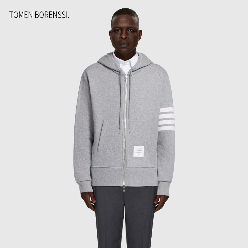 (Official) TB Coat Jacket for men and women Couple loose with cap tshirt tb bracelet pure cotton cardiovert jacket autumn and winter