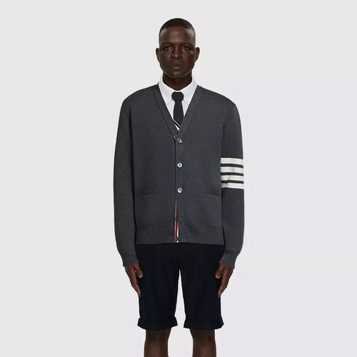 Классический кардиган, трикотажный демисезонный свитер, утепленный лонгслив, куртка подходит для мужчин и женщин для влюбленных, официальный продукт, V-образный вырез, облегающий крой