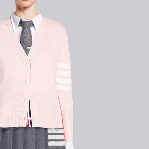 TB Розовый кардиган, куртка, трикотажный осенний демисезонный свитер, защита от солнца, в обтяжку