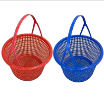 Round plastic fruit basket red strawberry picking basket egg portable basket bayberry basket plant mulberry cherry