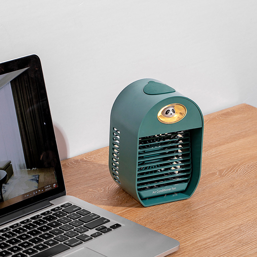 SQ30 Cold Fan Cute Portable Home Rechargeable Desktop Spray Humidifier With Nightlight Air Circulation Fan