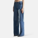 Marine Serre Восстановившаяся джинсовая джинсовая джинсы для женщин