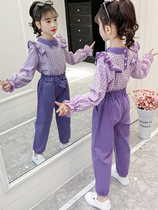Girl Autumn Clothing Suit 2021 New Ocean Gas Childrens Nets Red Pops Big Boy Spring Autumn Season Sports Two Sets Eben