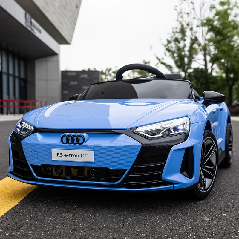 Audi, электрический детский электромобиль на четырех колесах, транспорт с сиденьем, игрушечный автомобиль, пульт дистанционного управления
