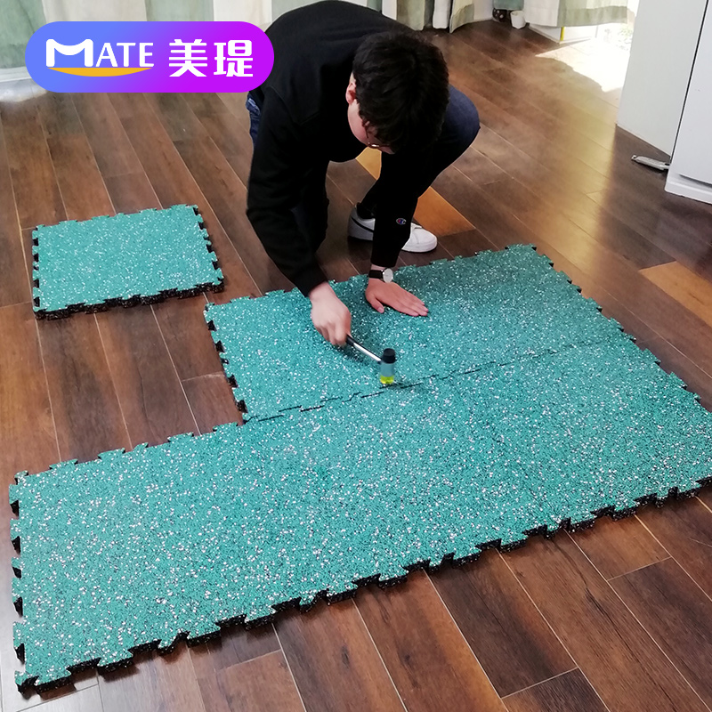 Gym Rubber Mat Strength Zone Dumbbell Treadmill Rope Absorption Pad Soundproofing Household Absorption Plastic Floor