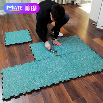 Gym Rubber Mat Strength Zone Dumbbell Treadmill Rope Absorption Pad Soundproofing Household Absorption Plastic Floor