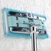 Mop waterless printed large flat mop household clip flat tow tile floor mop metal joint