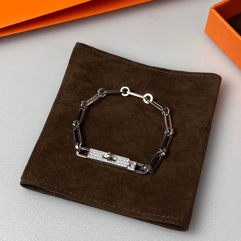 H Family Bracelet 925 Sterling Silver Plated 18K Rose Gold Bracelet Ot Buckle Bracelet Kelly Accessible Luxury High-End Gift Gift for Women