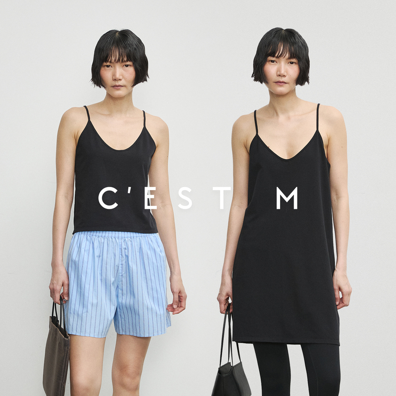 Cest M丨Off-Duty Supermodel Camisole Minimalist Versatile V-Neck Tank Top/Camisole Dress