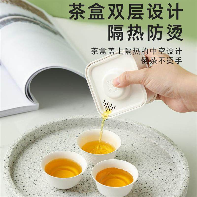 Outdoor quick tea party box travel disposable tea set portable Kung Fu tea household set lazy quick guest cup