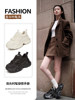 Daphne Thick-Soled Dad Shoes Black 2025 New Autumn and Winter Popular Sports Casual Height-Increasing Super Hot Shoes for Women