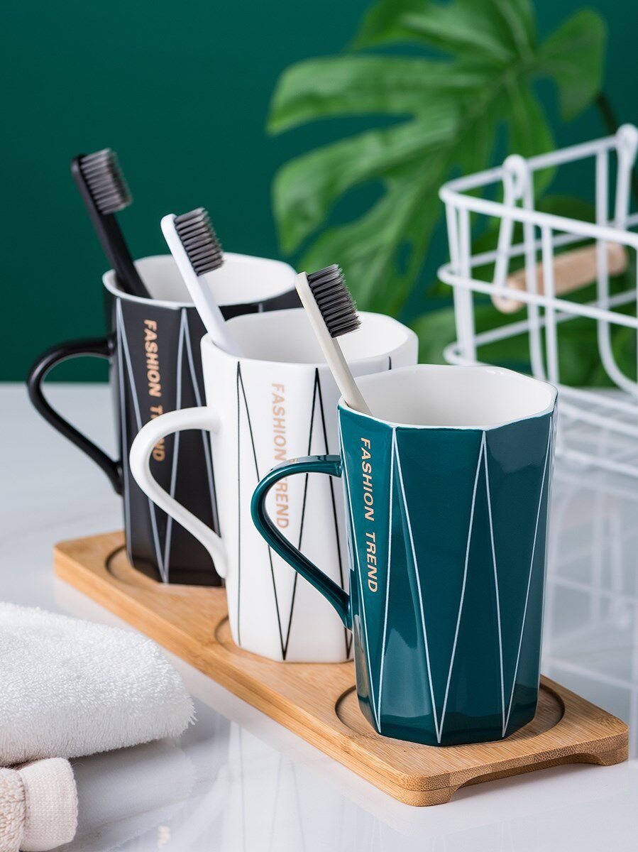 Tooth cup boy tide toothbrush cup student dormitory tooth cylinder cup Nordic style mouthwash cup net red light luxury toothbrush