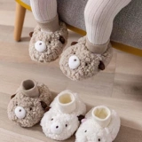 Детские флисовые удерживающие тепло демисезонные туфли, мягкая подошва, 0-6-12 мес., 0-1 лет