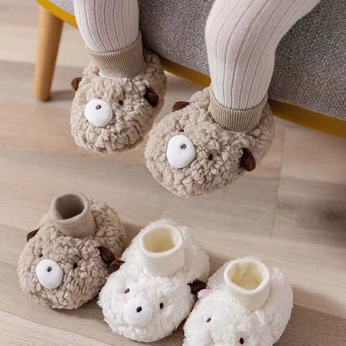 Детские флисовые удерживающие тепло демисезонные туфли, мягкая подошва, 0-6-12 мес., 0-1 лет